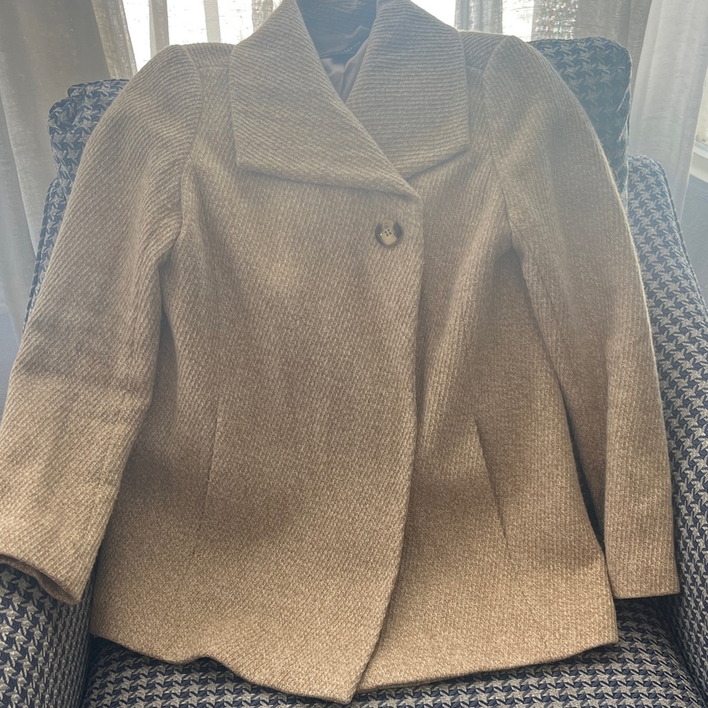 Ann Taylor Classic Tan Pea Coat/Blazer